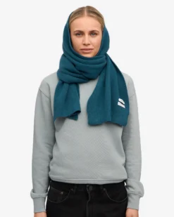 Merino Wool Scarf - Ocean Green