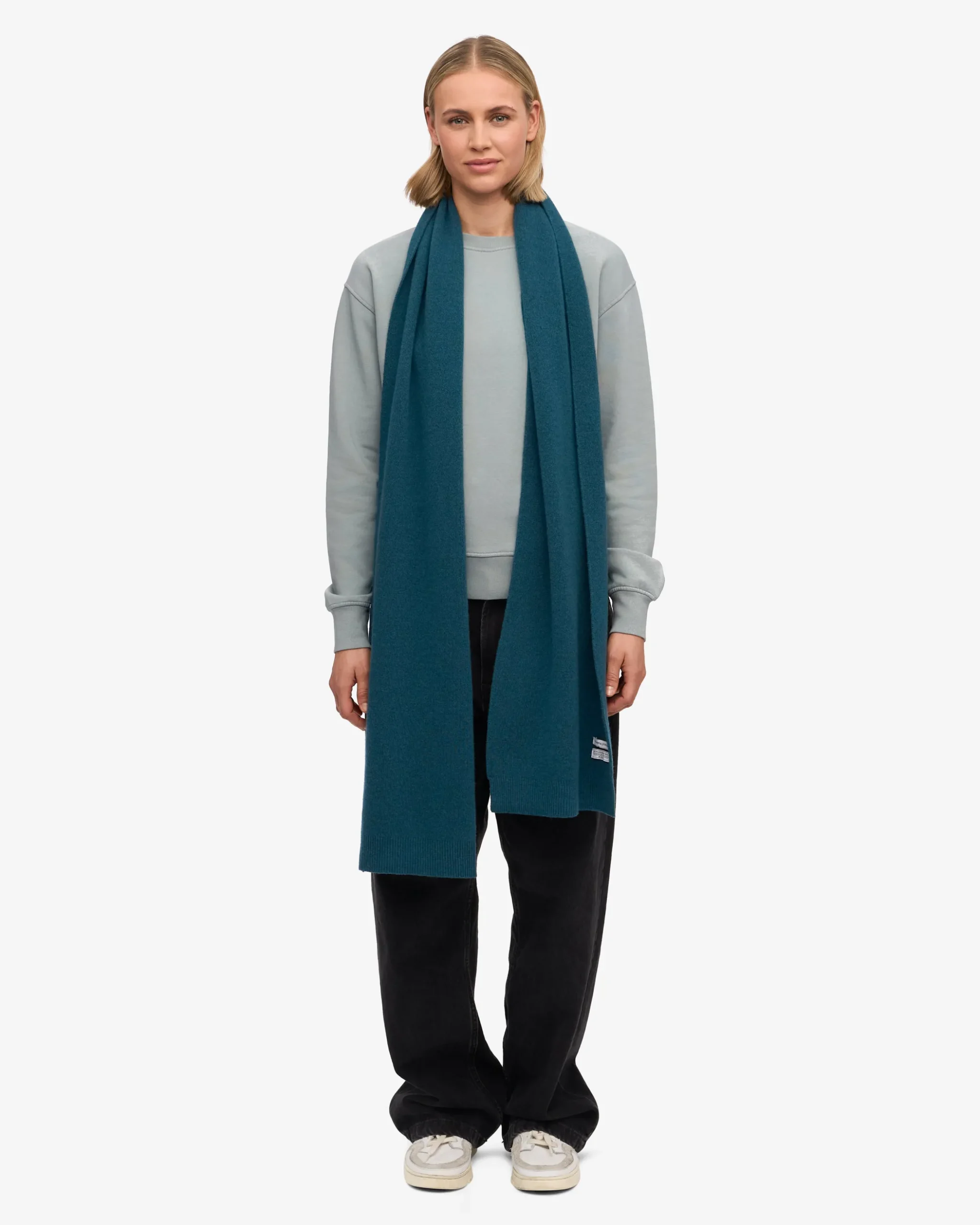 Merino Wool Scarf - Ocean Green