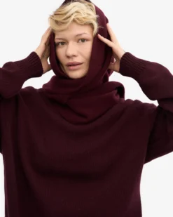 Merino Wool Scarf - Oxblood Red