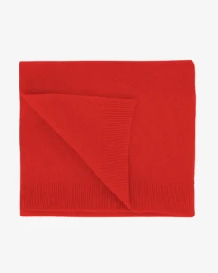 Merino Wool Scarf - Red Tangerine