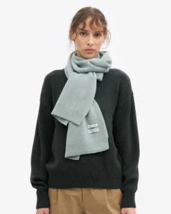 Merino Wool Scarf - Steel Blue