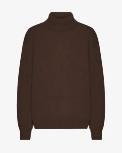 Merino Wool Turtleneck - Coffee Brown