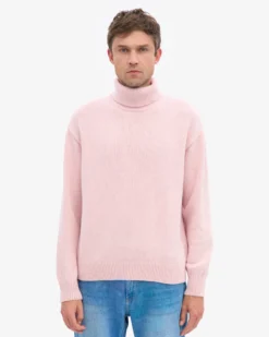 Merino Wool Turtleneck - Faded Pink
