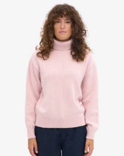 Merino Wool Turtleneck - Faded Pink