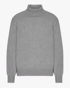 Merino Wool Turtleneck - Heather Grey