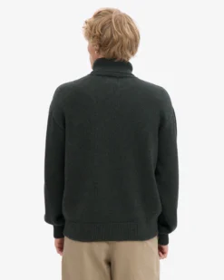 Merino Wool Turtleneck - Hunter Green