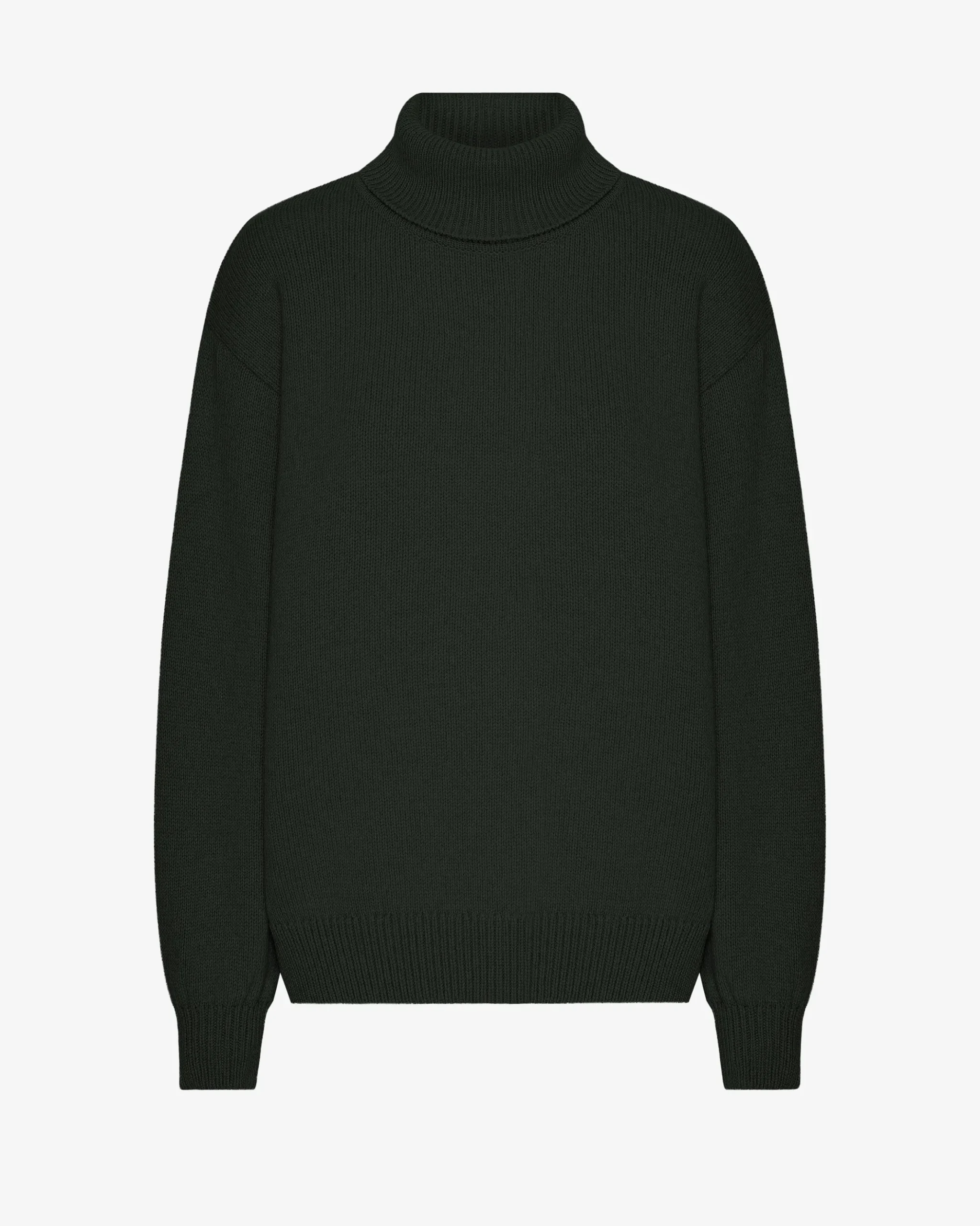 Merino Wool Turtleneck - Hunter Green
