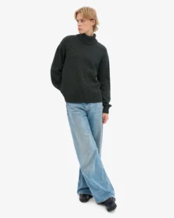 Merino Wool Turtleneck - Hunter Green