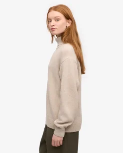 Merino Wool Turtleneck - Ivory White