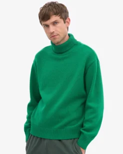 Merino Wool Turtleneck - Kelly Green