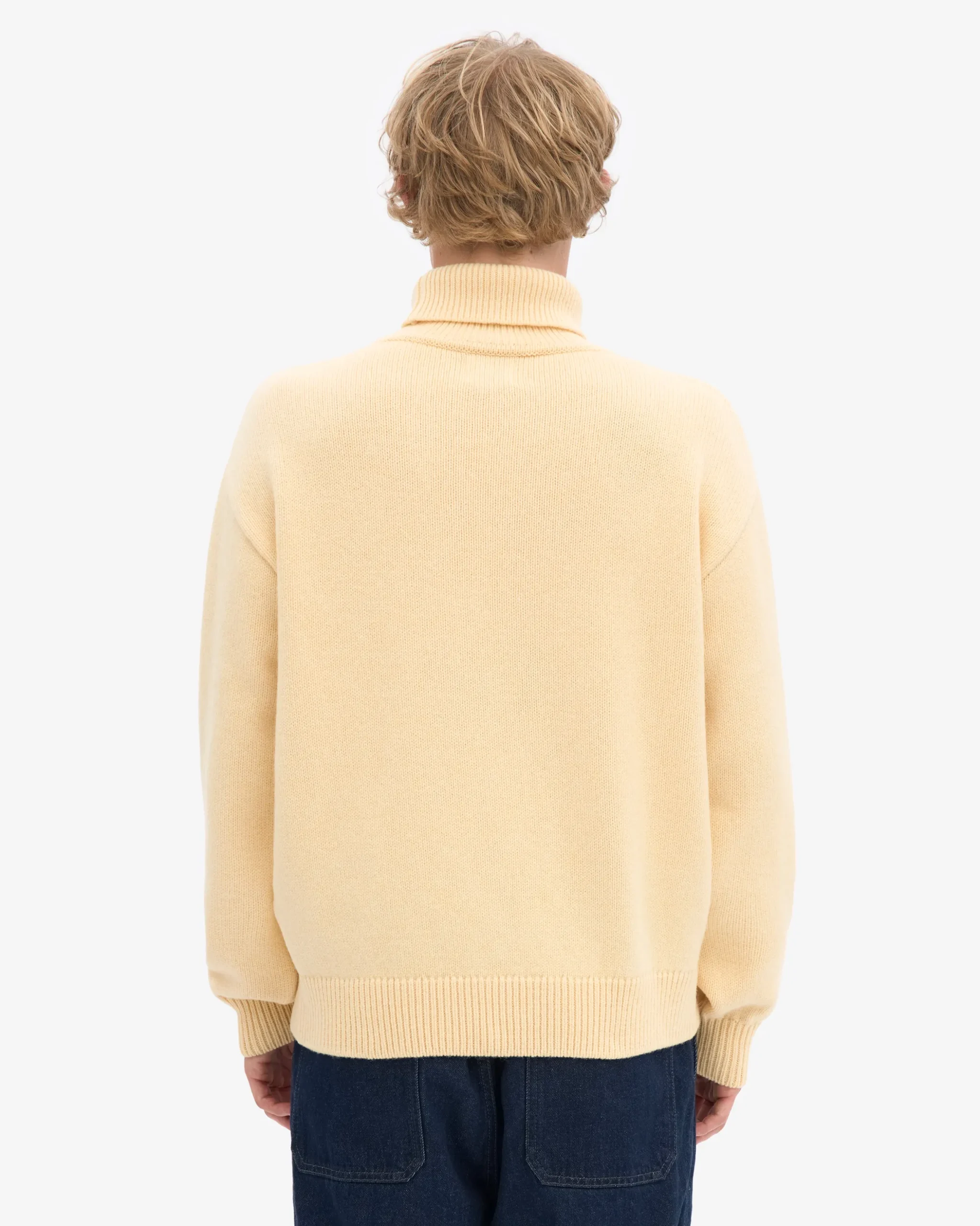 Merino Wool Turtleneck - Soft Yellow