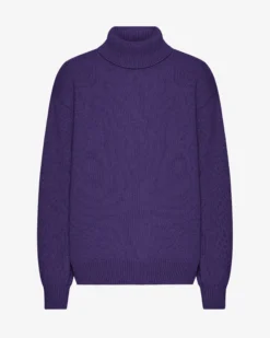 Merino Wool Turtleneck - Ultra Violet
