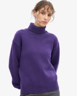 Merino Wool Turtleneck - Ultra Violet