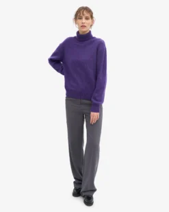 Merino Wool Turtleneck - Ultra Violet