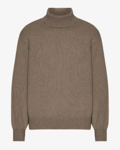 Merino Wool Turtleneck - Warm Taupe