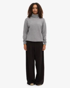 Merino Wool Turtleneck - Warm Taupe