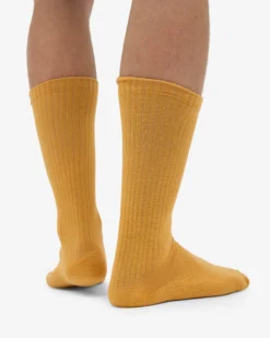 Organic Active Sock - Burned Yellow