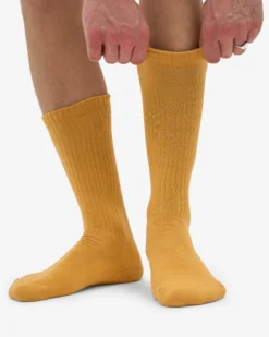 Organic Active Sock - Burned Yellow