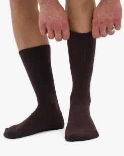 Organic Active Sock - Coffee Brown (3-Pack)