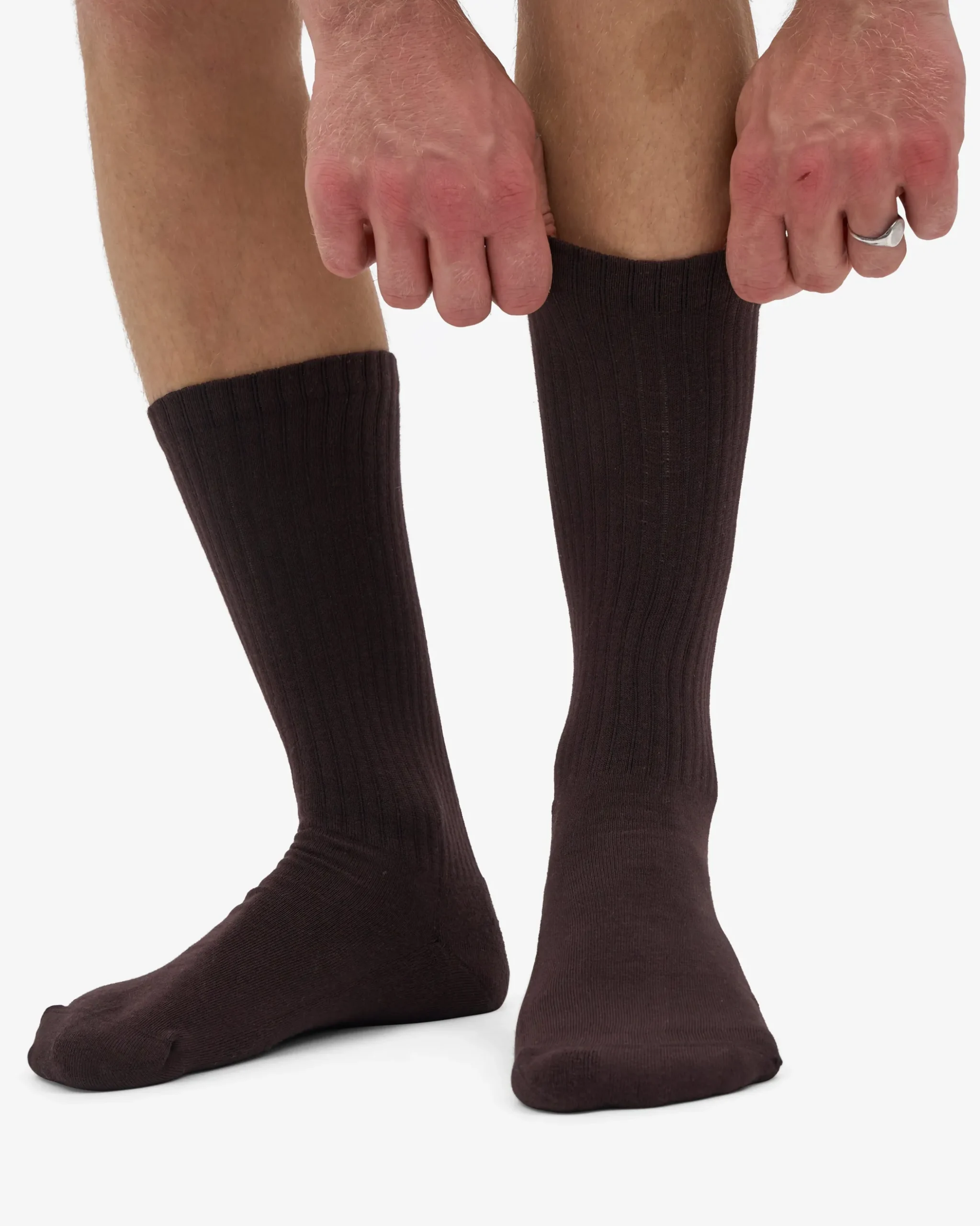 Organic Active Sock - Coffee Brown (3-Pack)