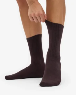 Organic Active Sock - Coffee Brown (3-Pack)