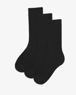 Organic Active Sock - Deep Black (3-Pack)