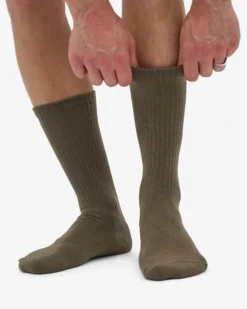 Organic Active Sock - Dusty Olive