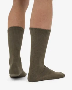 Organic Active Sock - Dusty Olive
