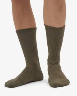 Organic Active Sock - Dusty Olive (3-Pack)
