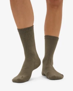 Organic Active Sock - Dusty Olive