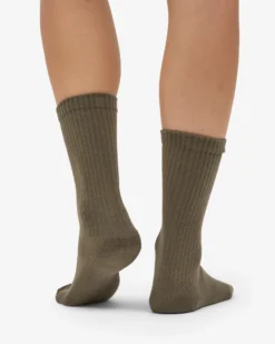 Organic Active Sock - Dusty Olive (3-Pack)