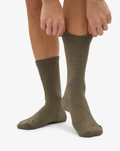Organic Active Sock - Dusty Olive (3-Pack)