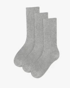 Organic Active Sock - Heather Grey (3-Pack)