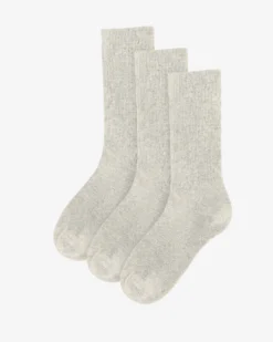 Organic Active Sock - Ivory White (3-Pack)