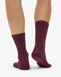 Organic Active Sock - Oxblood Red