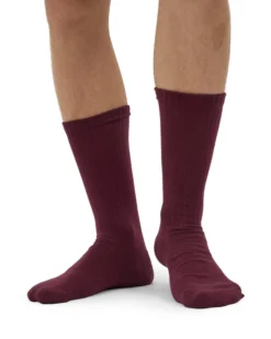 Organic Active Sock - Oxblood Red