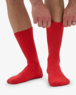 Organic Active Sock - Red Tangerine