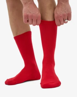 Organic Active Sock - Scarlet Red