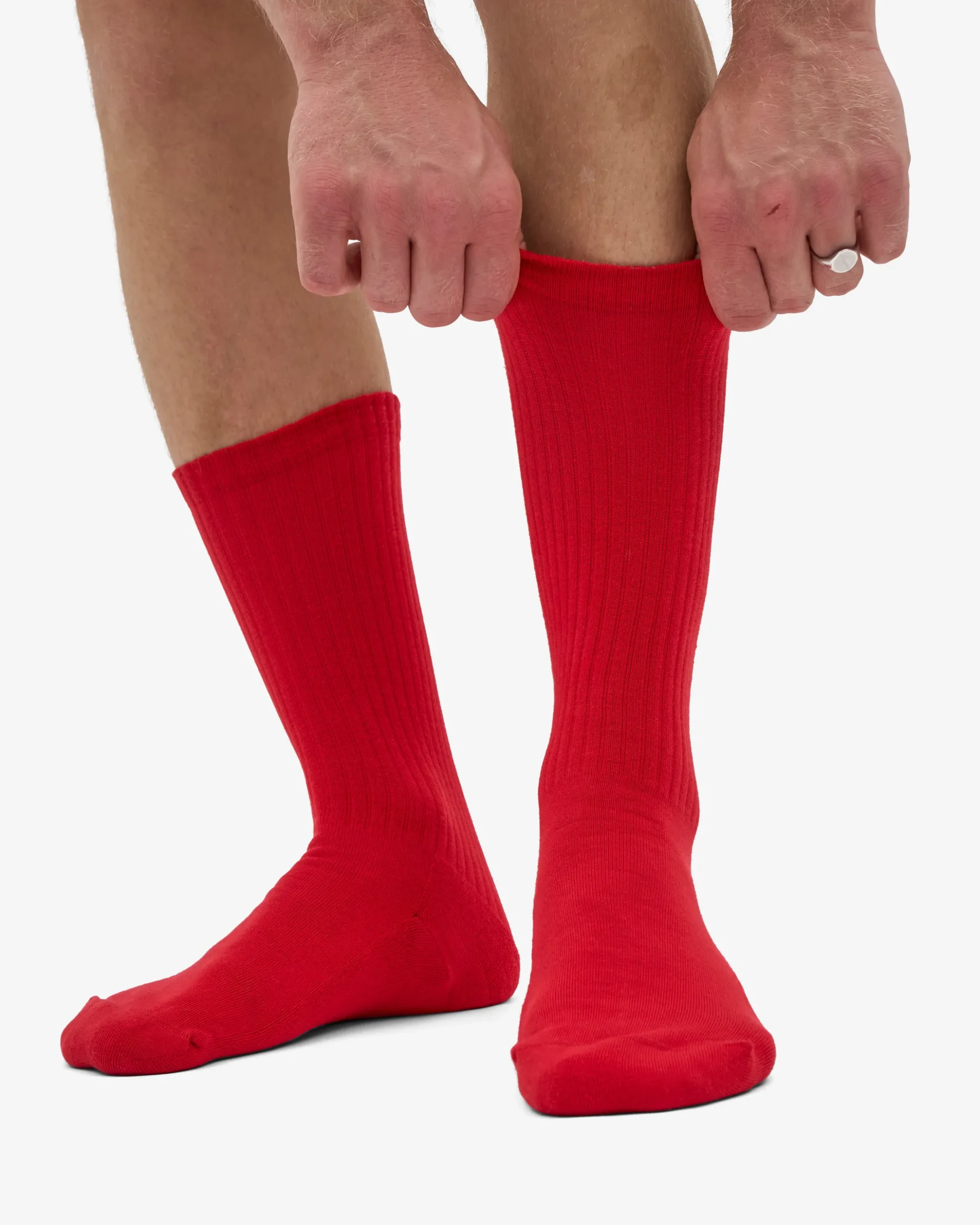 Organic Active Sock - Scarlet Red (3-Pack)