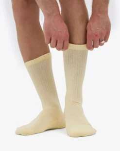 Organic Active Sock - Soft Yellow (3-Pack)