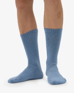 Organic Active Sock - Steel Blue