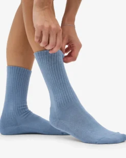 Organic Active Sock - Steel Blue (3-Pack)