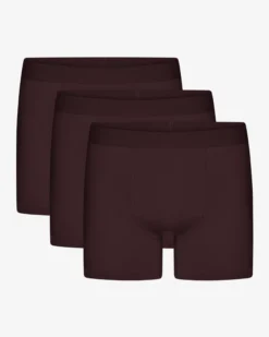 Organic Boxer Briefs 3 Pack - Oxblood Red