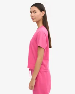 Organic Boxy Crop Tee - Bubblegum Pink