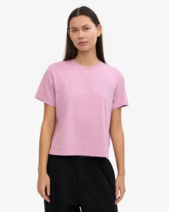Organic Boxy Crop Tee - Cherry Blossom