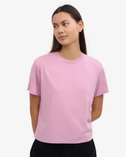 Organic Boxy Crop Tee - Cherry Blossom