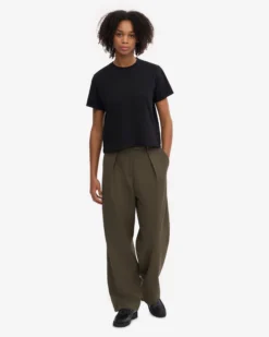 Organic Boxy Crop Tee - Deep Black (3-Pack)