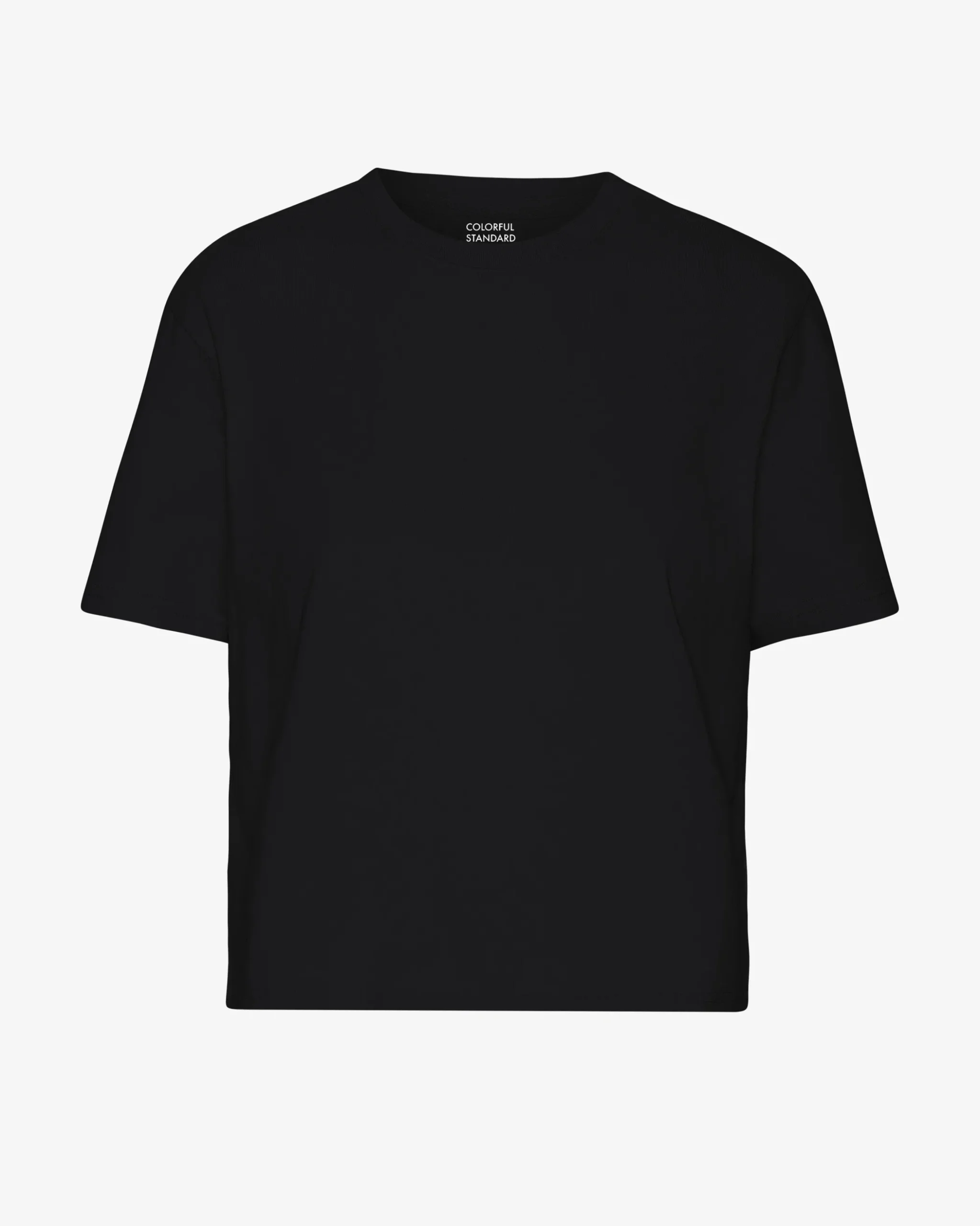 Organic Boxy Crop Tee - Deep Black