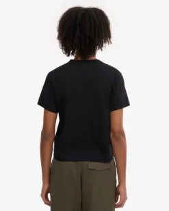 Organic Boxy Crop Tee - Deep Black