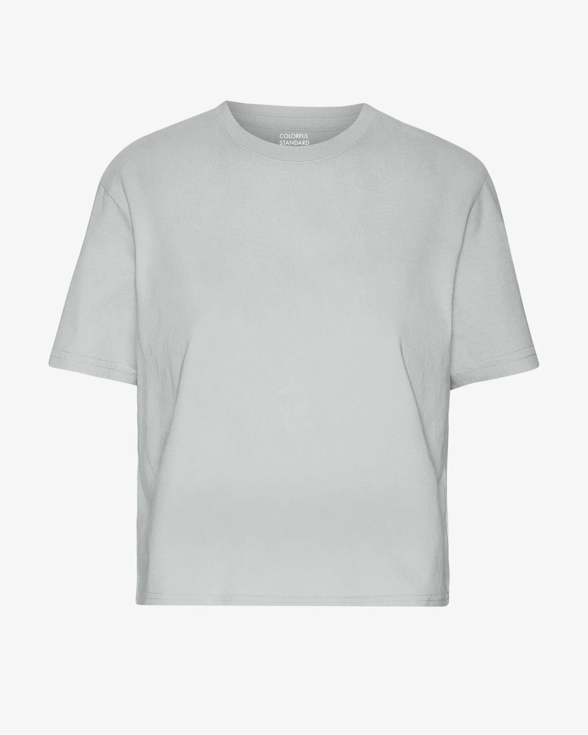 Organic Boxy Crop Tee - Faded Grey